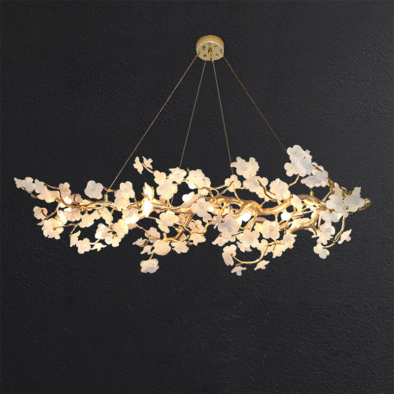 Farringstone Lustre Linéaire Sculptural À Fleurs