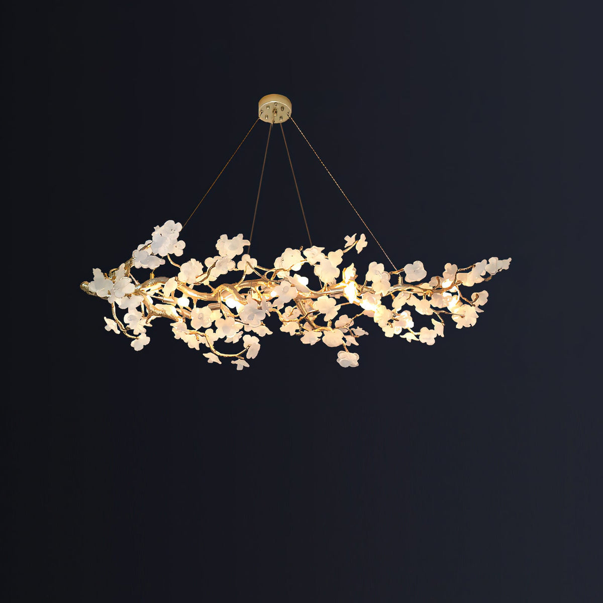 Farringstone Lustre Linéaire Sculptural À Fleurs