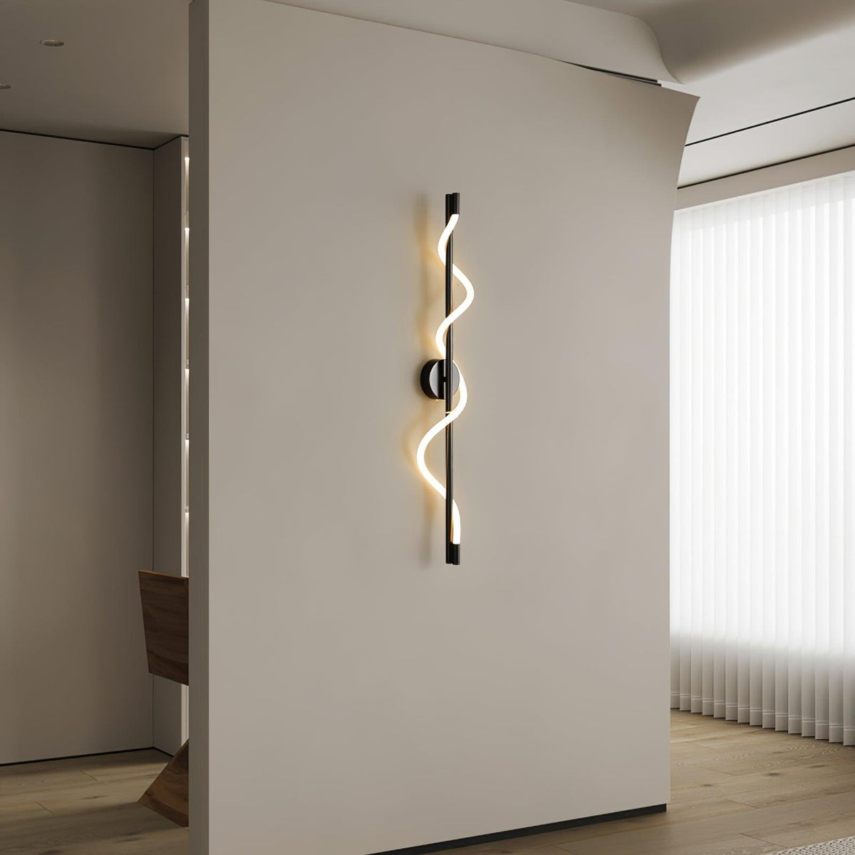 Laxi Applique murale sculpturale en laiton et silicone-Cielum