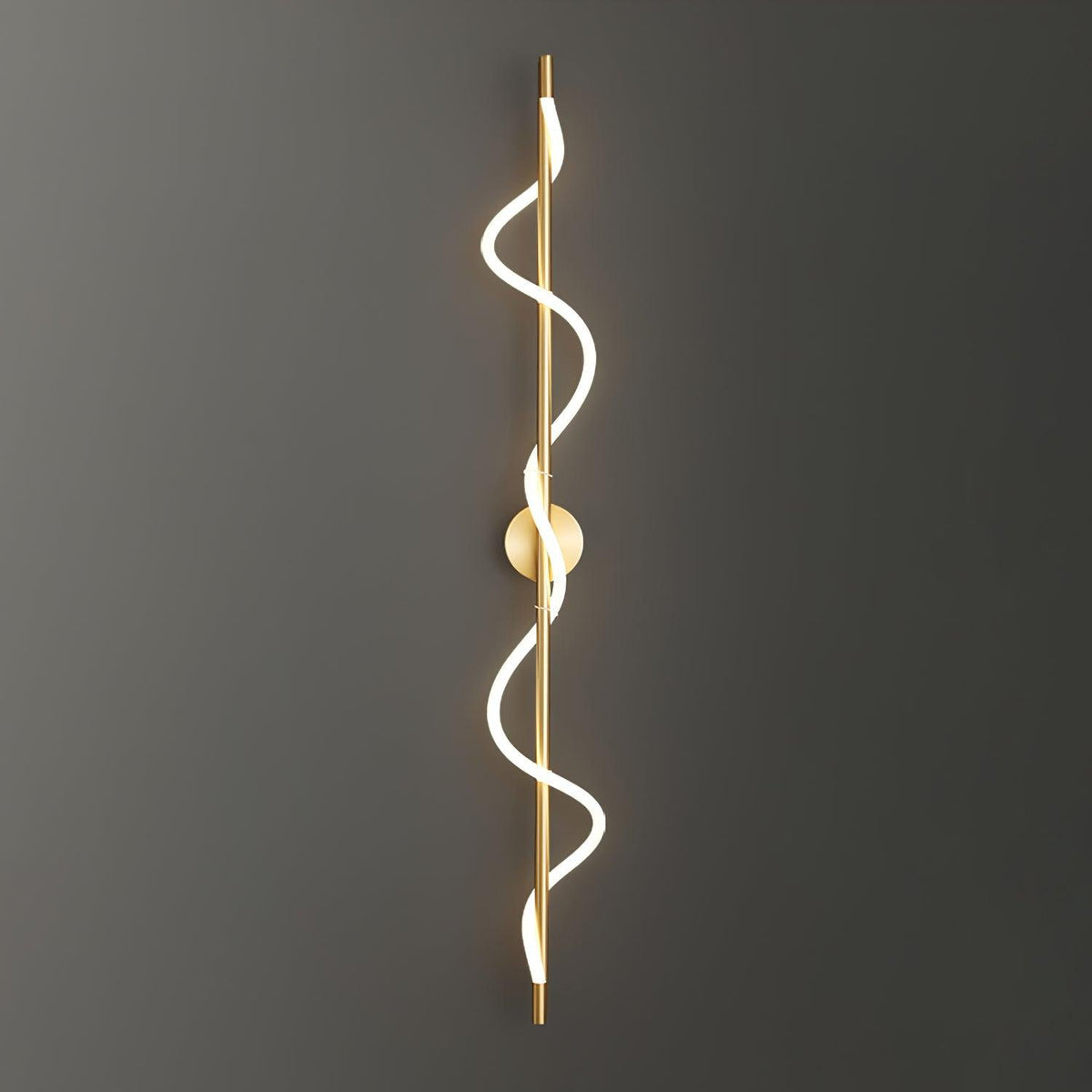 Laxi Applique murale sculpturale en laiton et silicone-Cielum