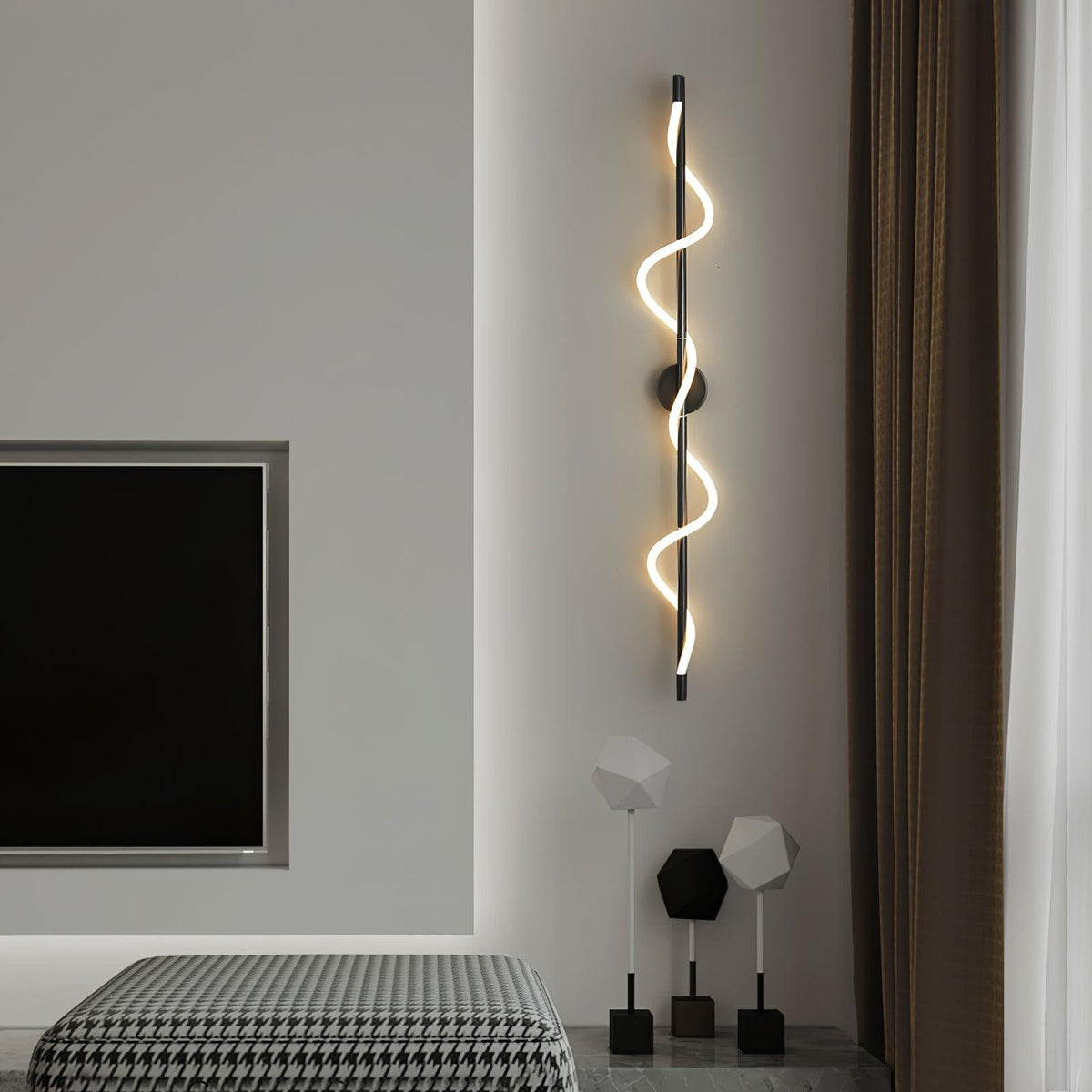 Laxi Applique murale sculpturale en laiton et silicone-Cielum