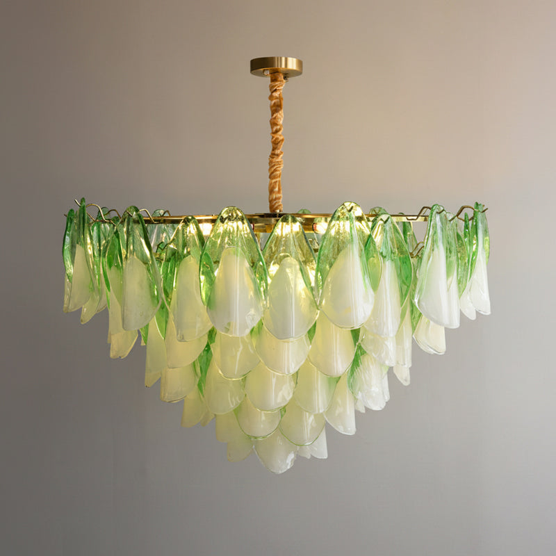 The 100cm size Foliage Glass Chandelier