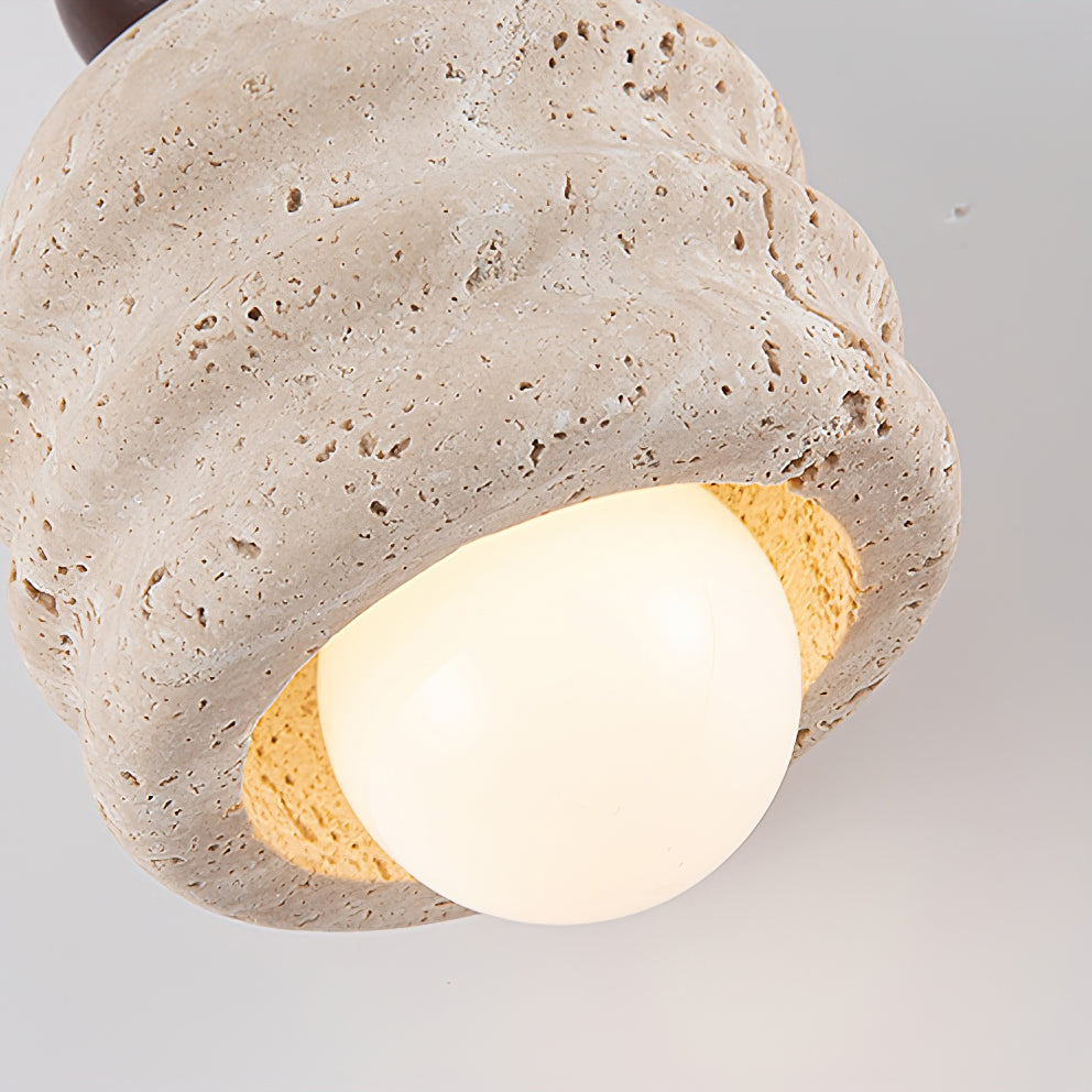 Ritta Travertine Ripple Pendant Light-Neutral Decor