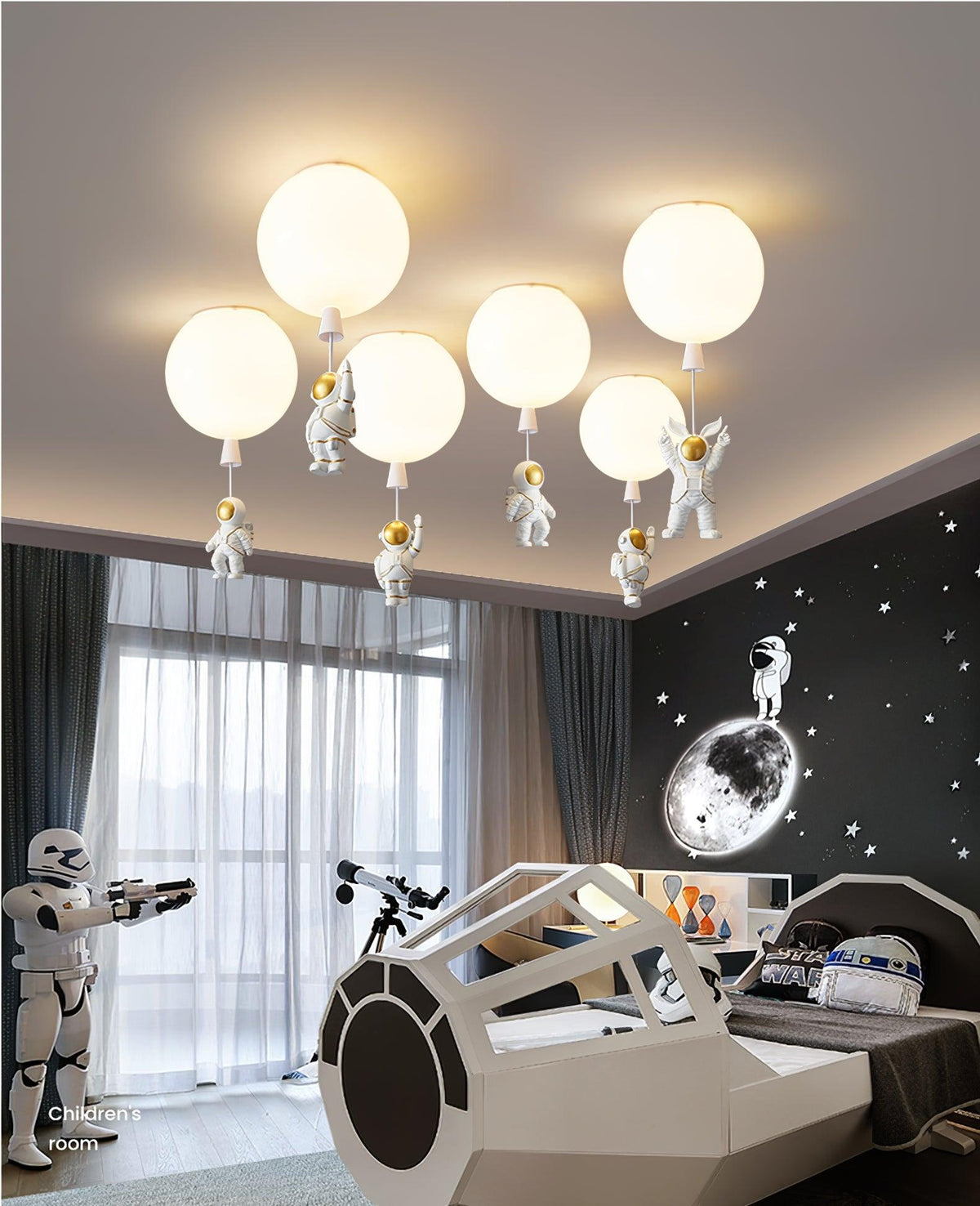 Vori Lampe Plafonnier Acrylique Ballon Astronaute-Cielum
