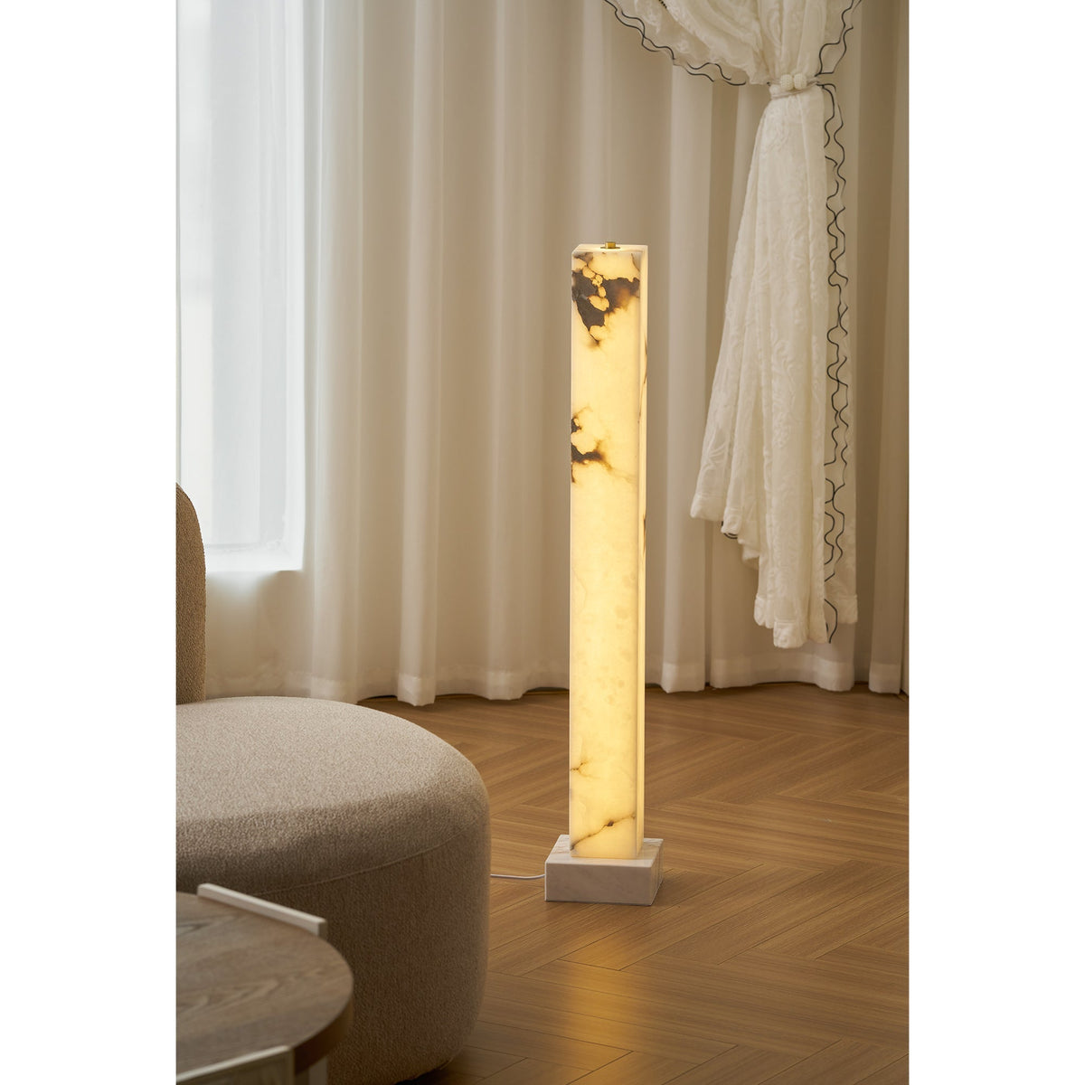 Frozen Lampadaire en Albâtre