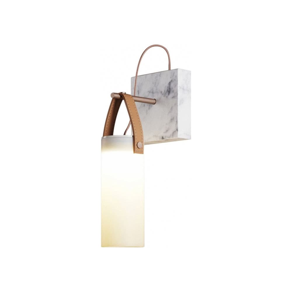 Galerie Wall Lamp Fontana Glass Leather Marble-Neutral Decor