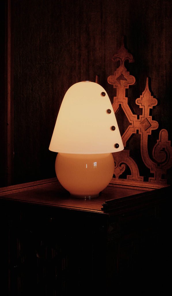 Enzo Lampe de Table Contemporaine en Verre