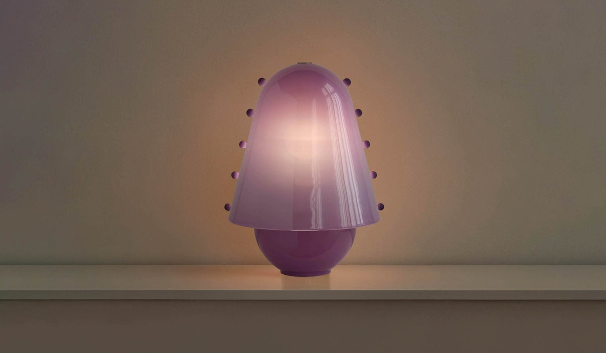 Enzo Lampe de Table Contemporaine en Verre