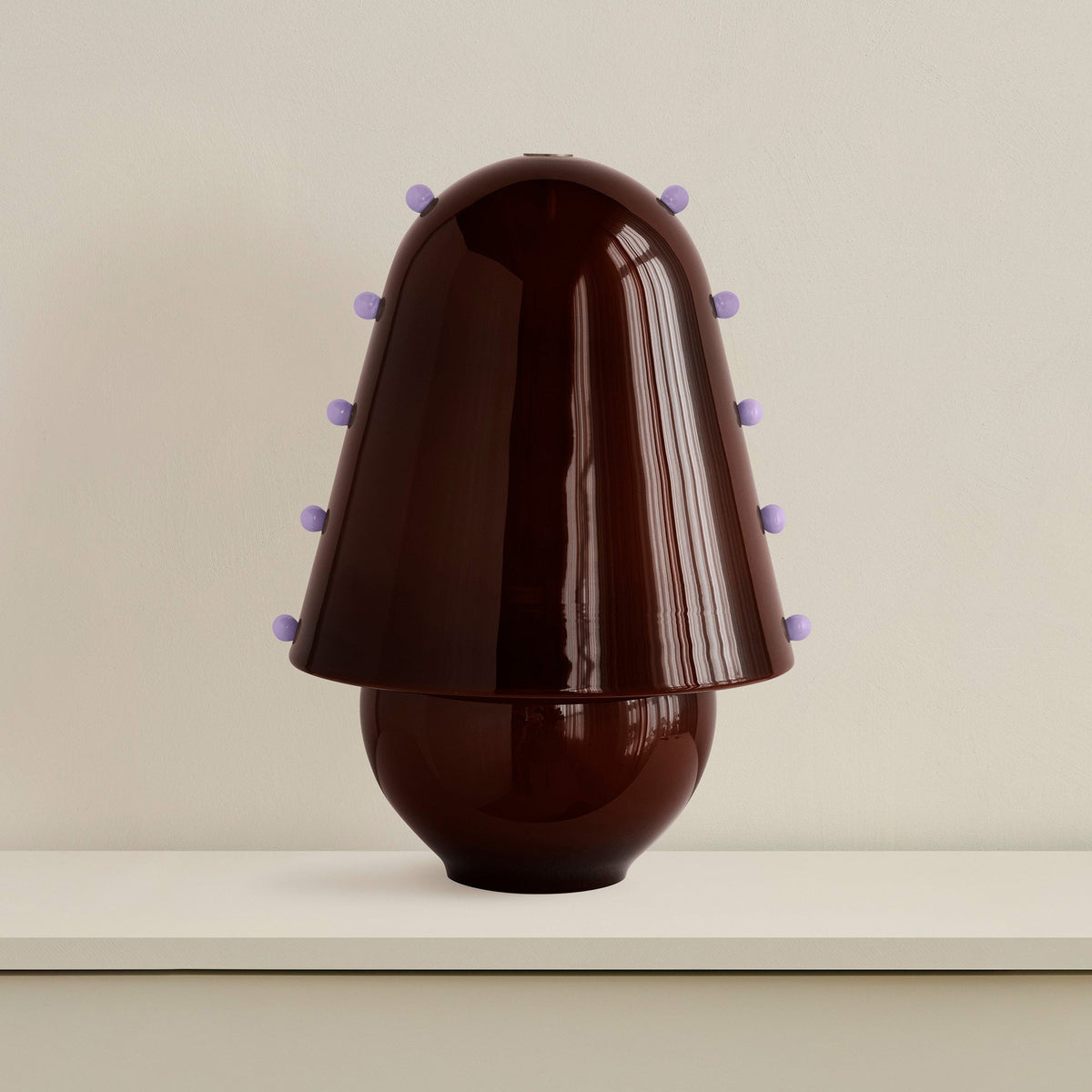 Enzo Lampe de Table Contemporaine en Verre