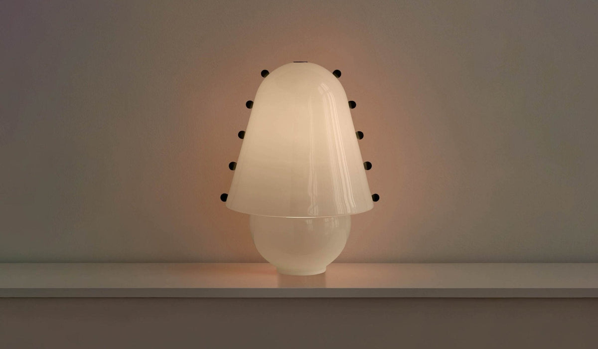 Enzo Lampe de Table Contemporaine en Verre