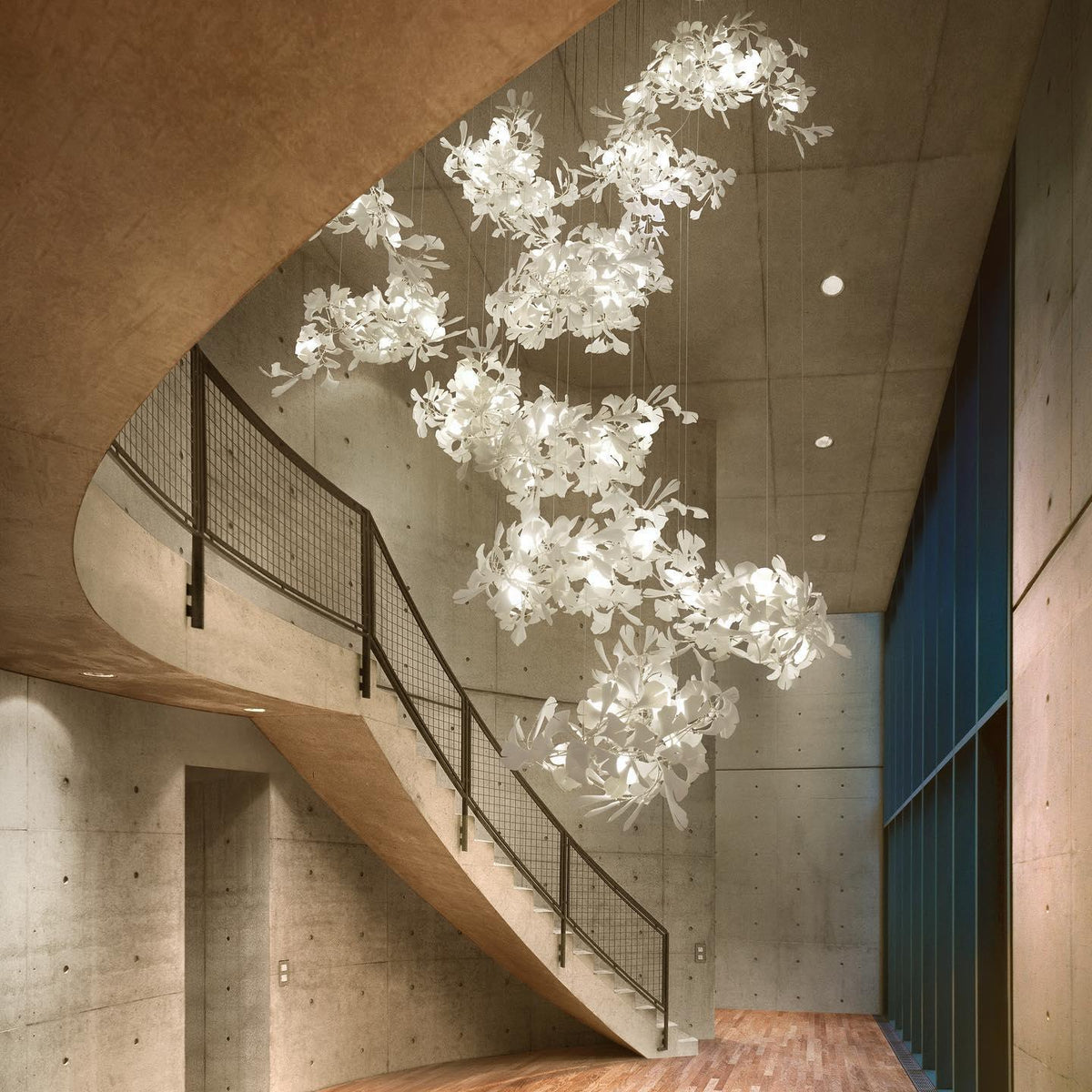 Olivia Lustre Linéaire GloGink Moderne, Métal/Céramique, Or, Salon