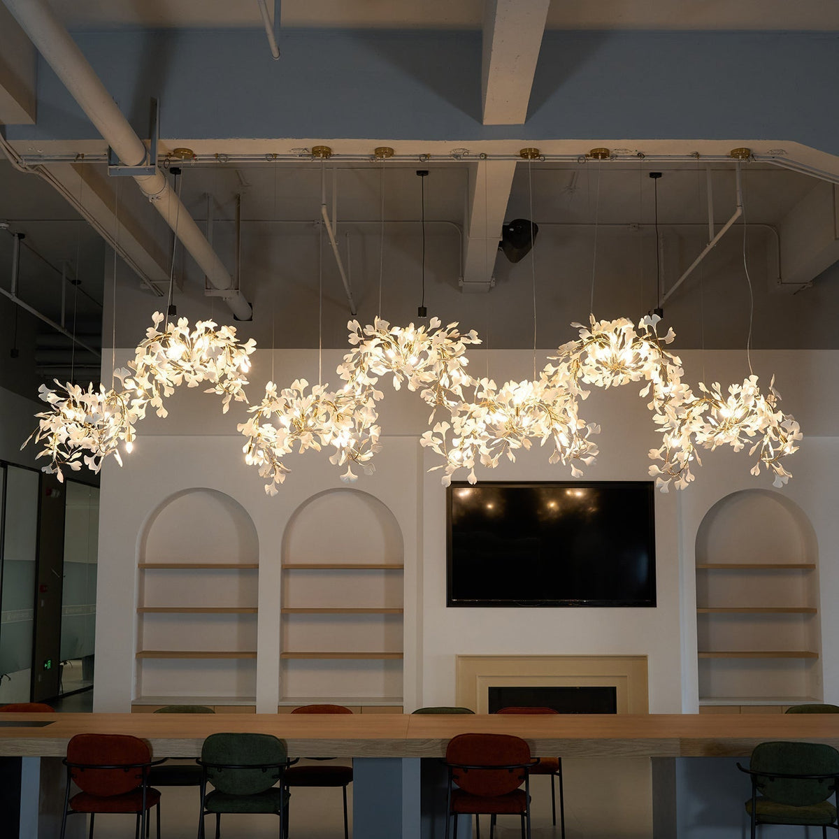 Elysia Floral Canopy Chandelier-Neutral Decor