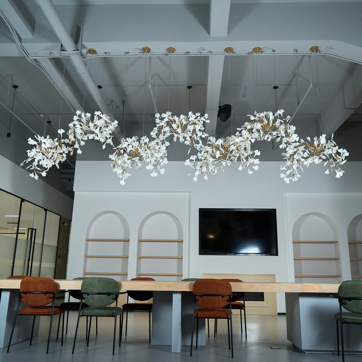 Elysia Floral Canopy Chandelier-Neutral Decor