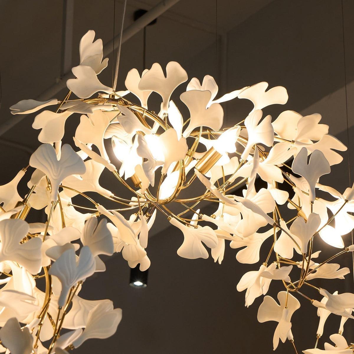 Elysia Floral Canopy Chandelier-Neutral Decor