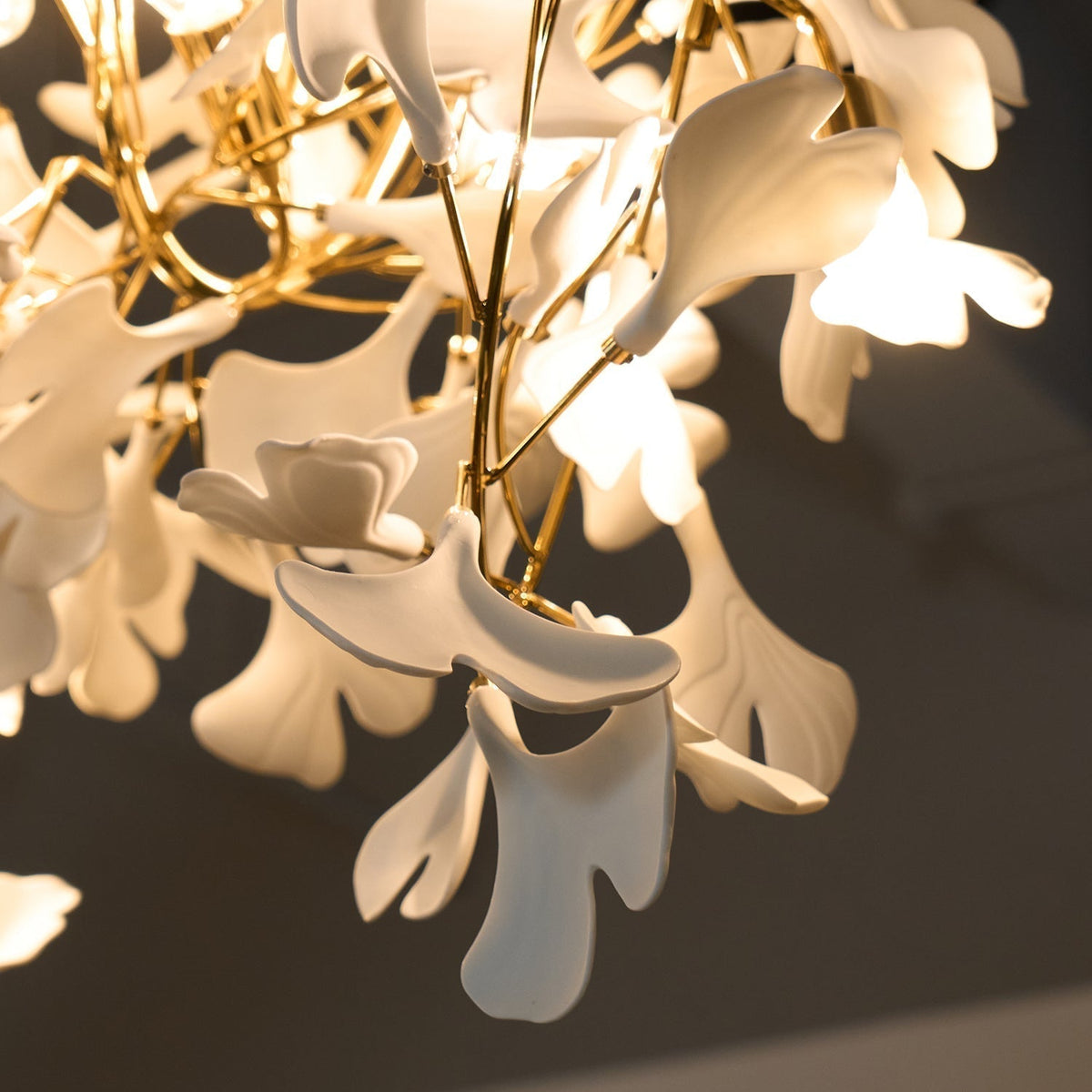 Elysia Floral Canopy Chandelier-Neutral Decor
