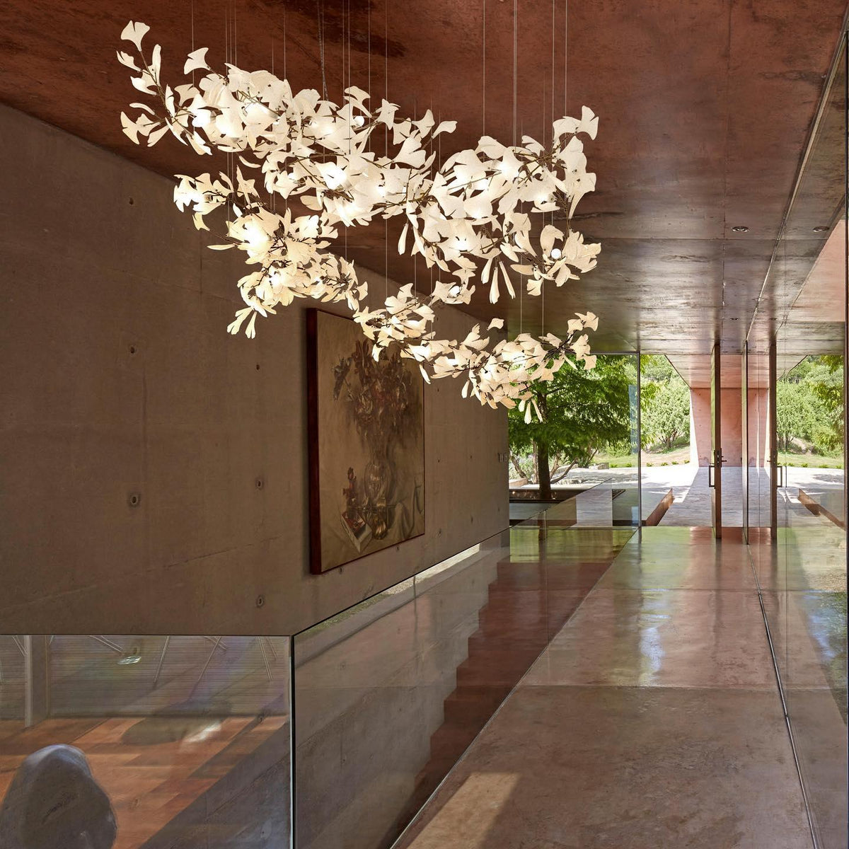 Elysia Floral Canopy Chandelier-Neutral Decor