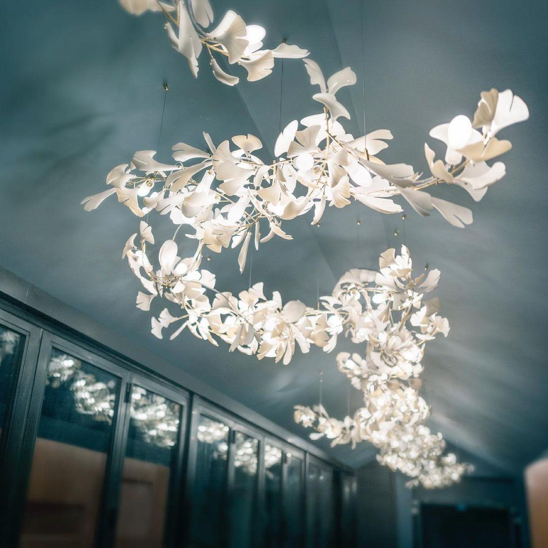 Elysia Floral Canopy Chandelier-Neutral Decor