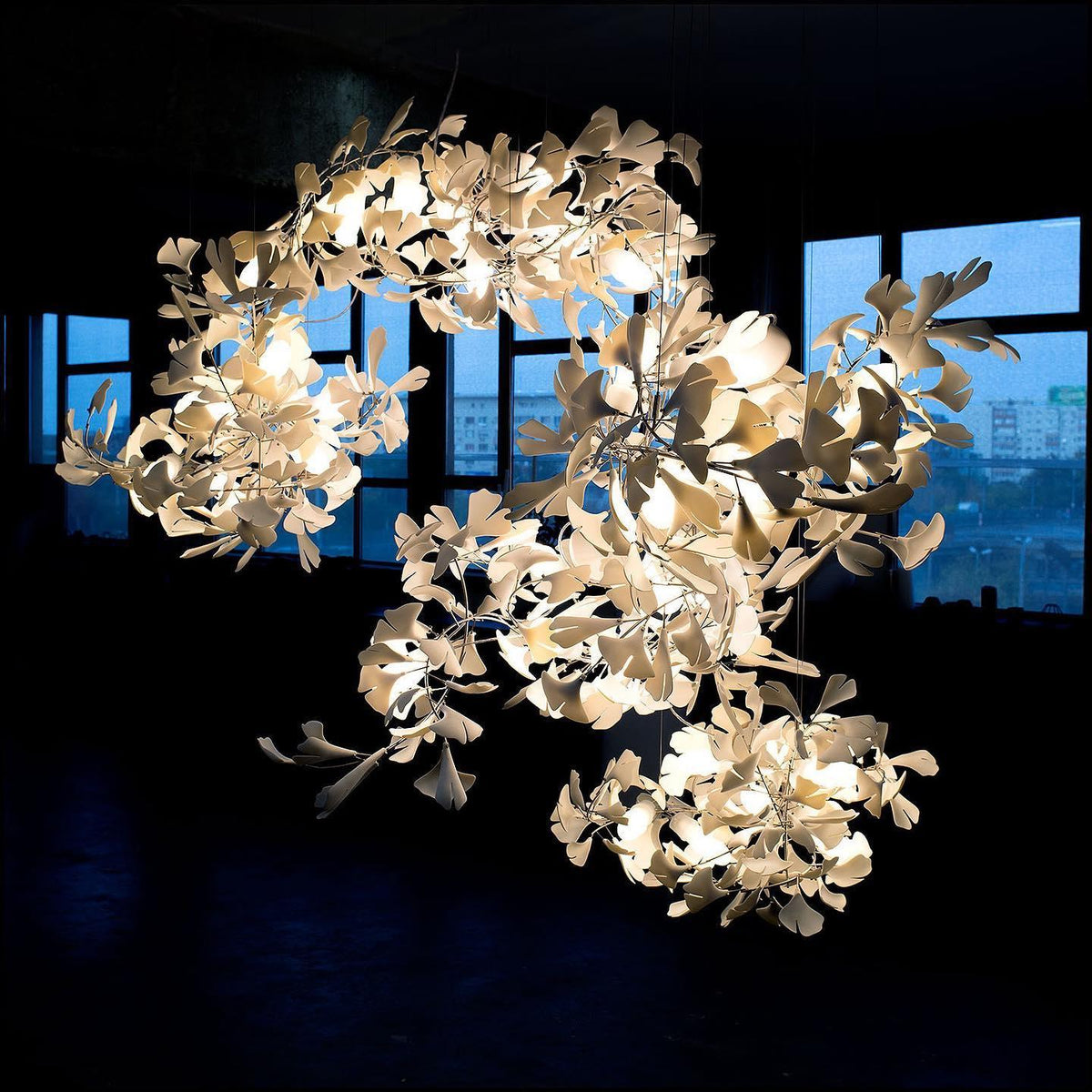 Elysia Floral Canopy Chandelier-Neutral Decor