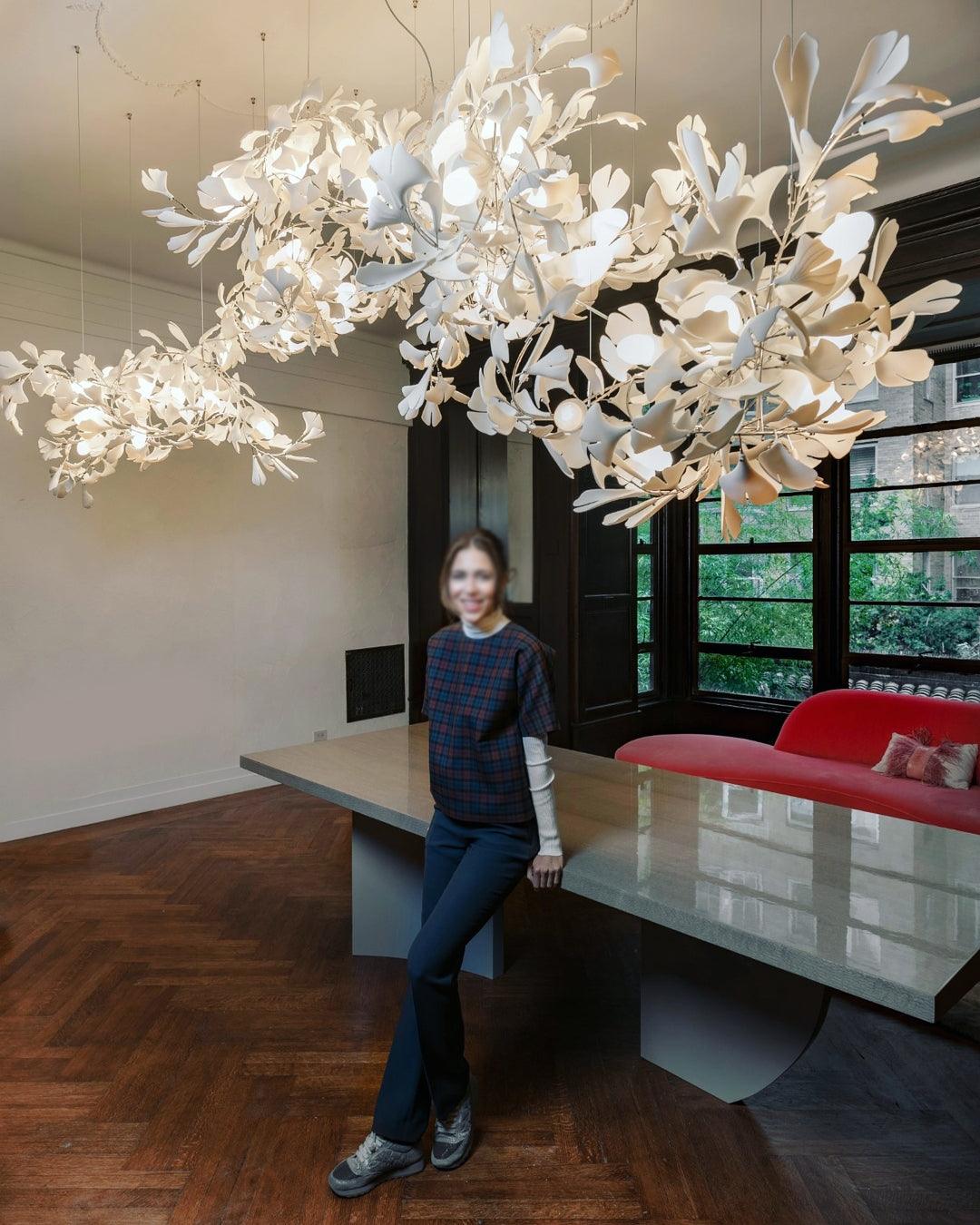 Elysia Floral Canopy Chandelier-Neutral Decor