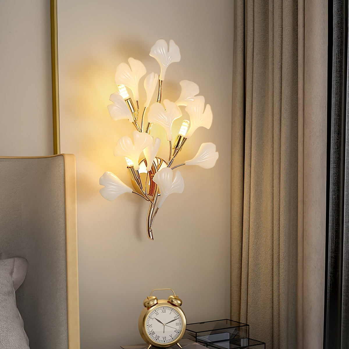 Teven Applique Murale Postmoderne Luxe Gingko Céramique-Cielum
