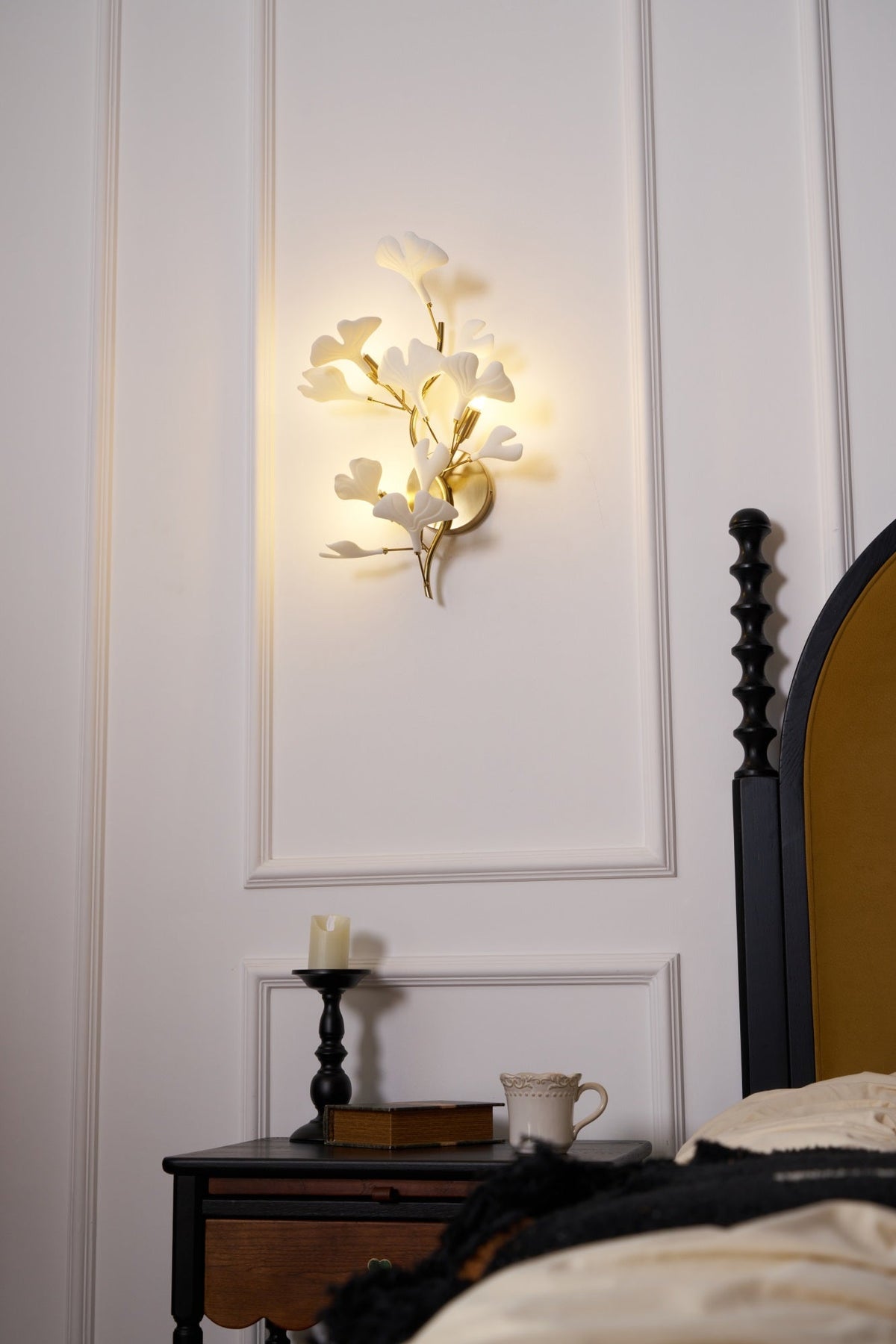 Teven Applique Murale Postmoderne Luxe Gingko Céramique-Cielum