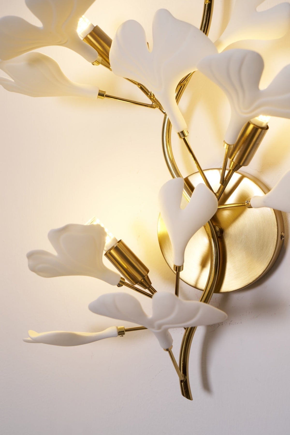 Teven Applique Murale Postmoderne Luxe Gingko Céramique-Cielum