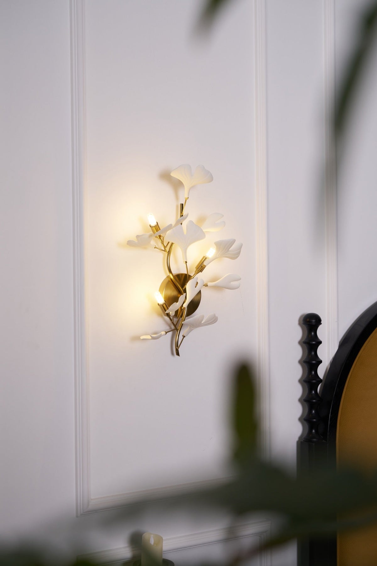 Teven Applique Murale Postmoderne Luxe Gingko Céramique-Cielum