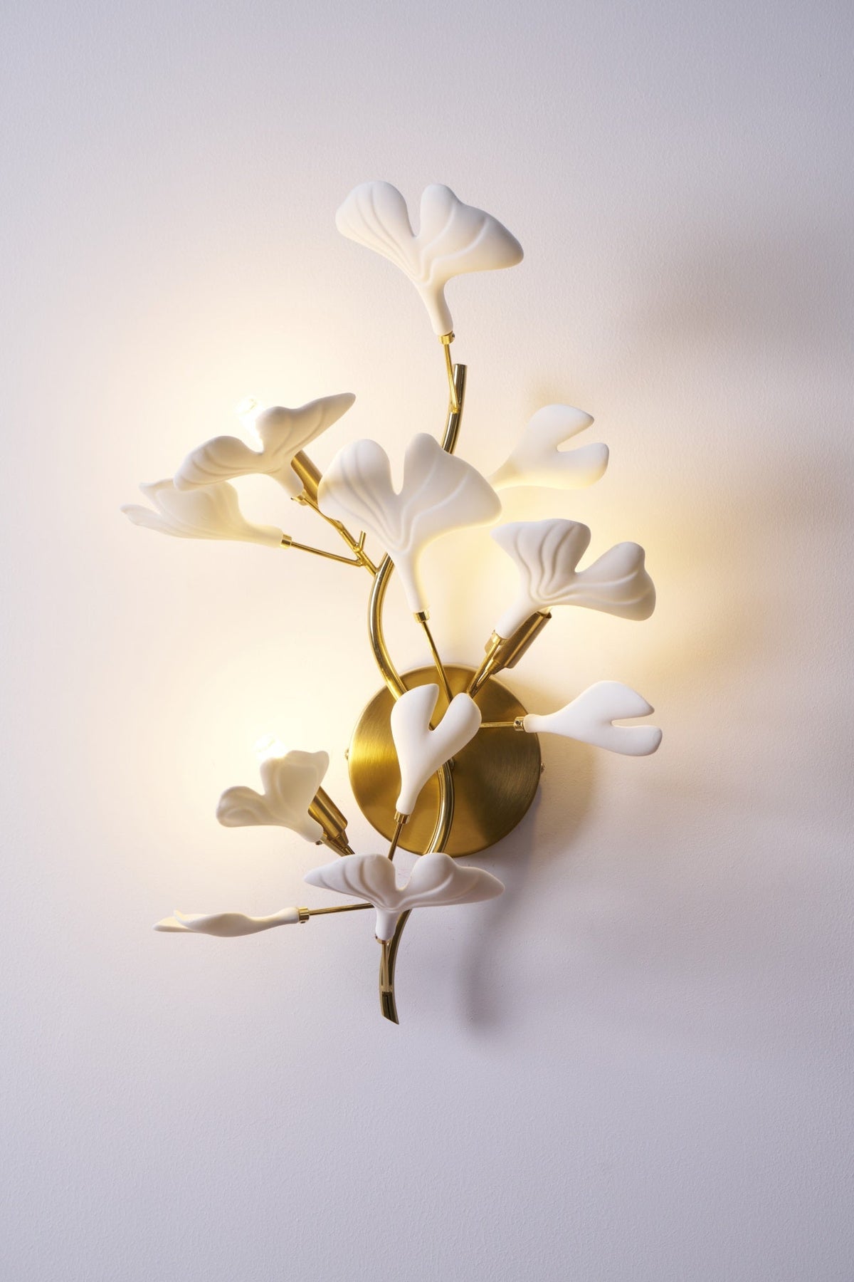 Teven Applique Murale Postmoderne Luxe Gingko Céramique-Cielum