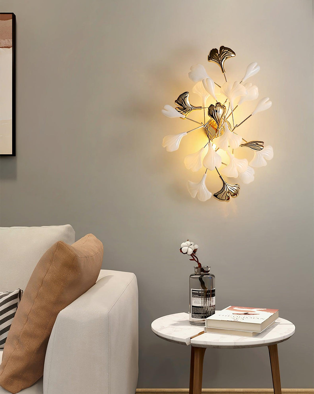 Teven Applique Murale Postmoderne Luxe Gingko Céramique-Cielum