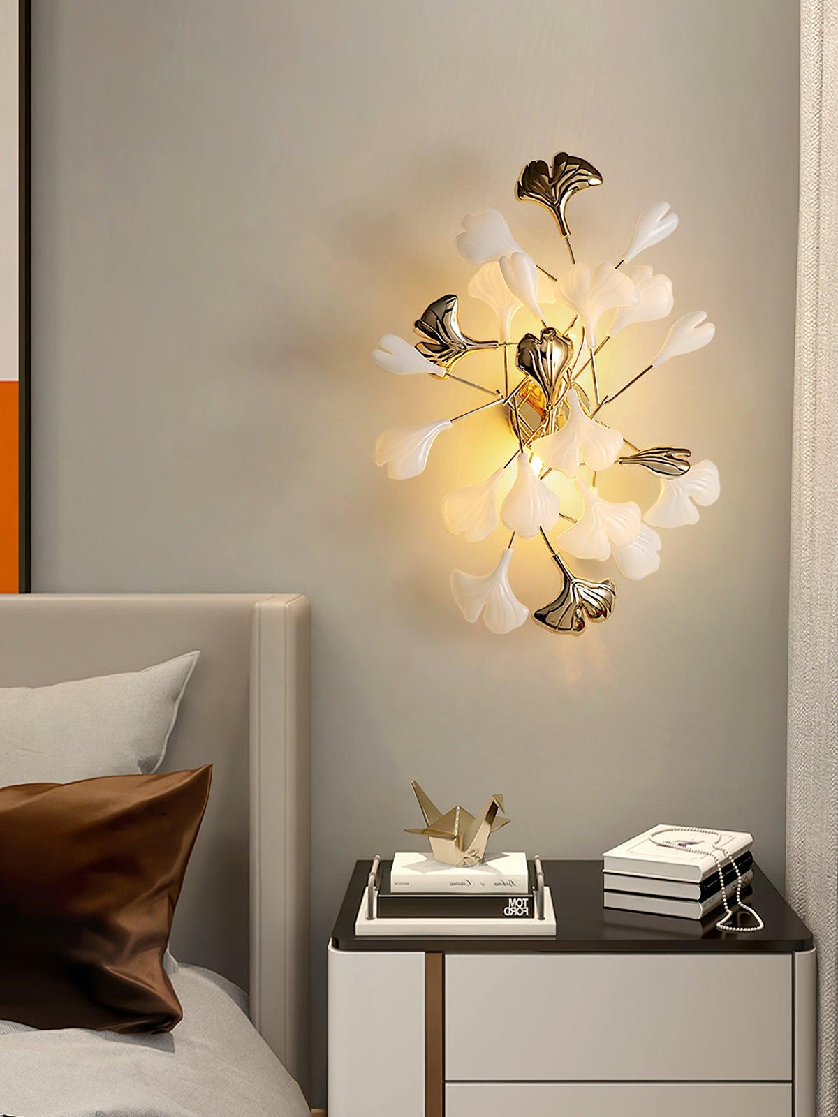 Teven Applique Murale Postmoderne Luxe Gingko Céramique-Cielum