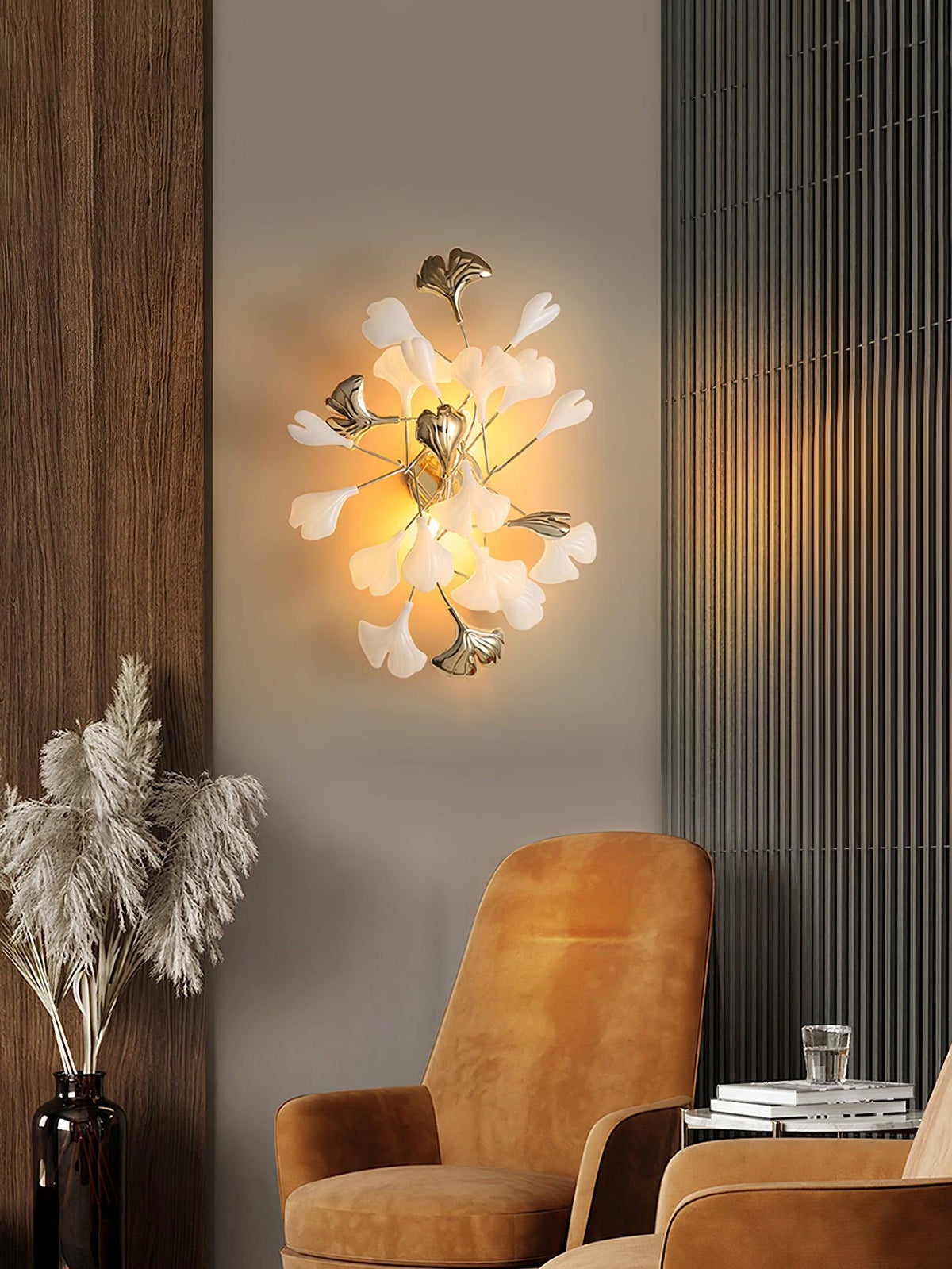 Teven Applique Murale Postmoderne Luxe Gingko Céramique-Cielum