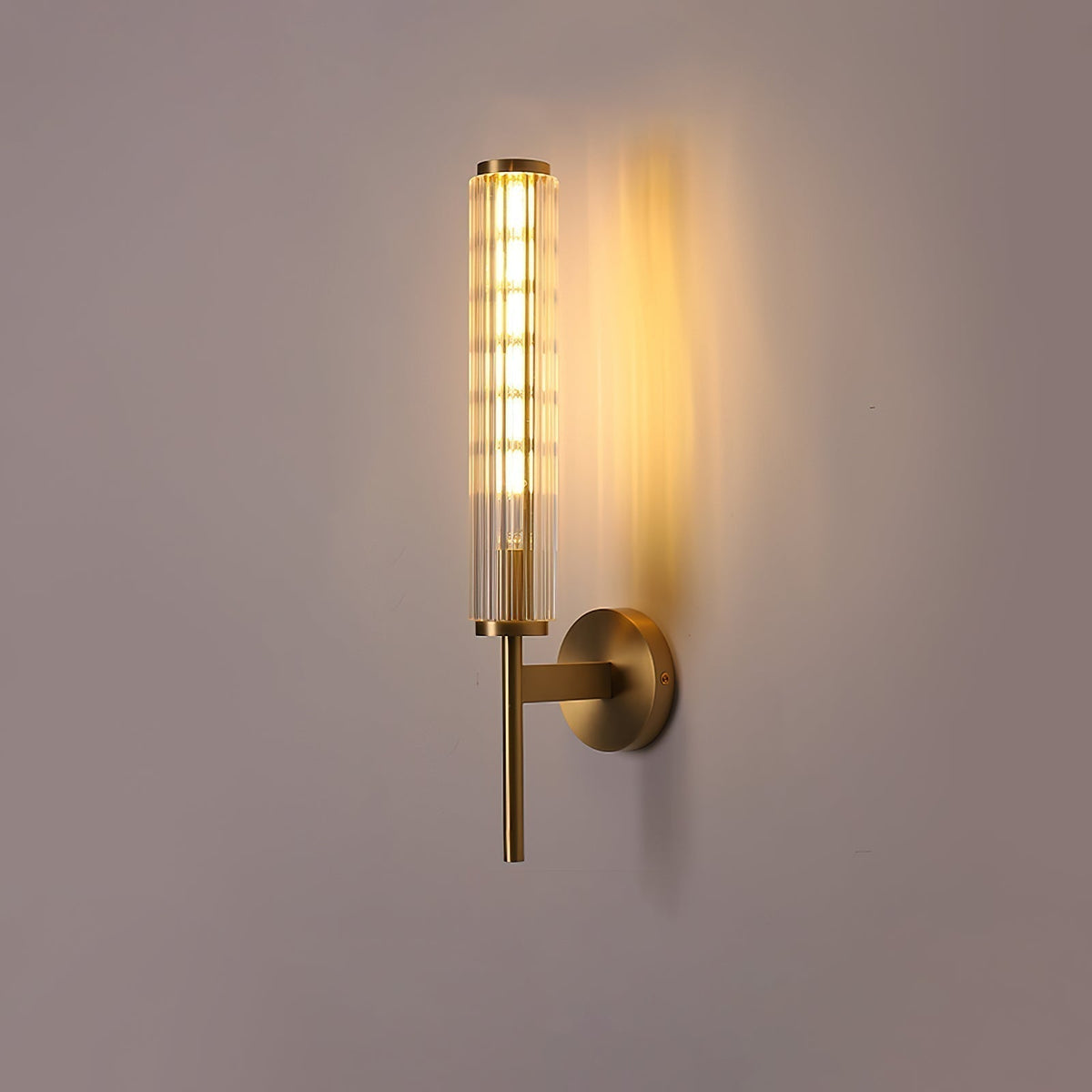 Seveno Applique Murale Linéaire en Laiton et Verre Premium-Cielum