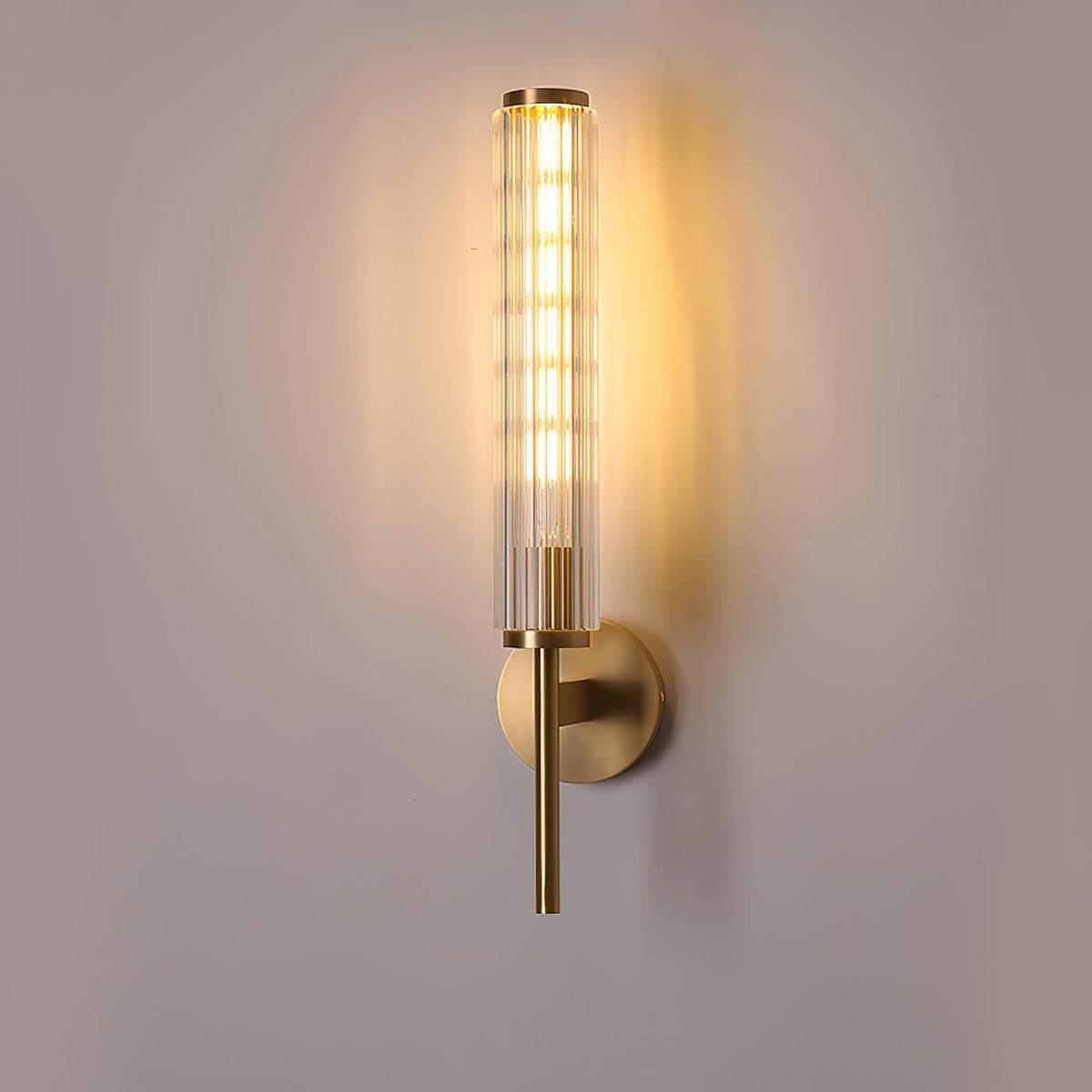 Seveno Applique Murale Linéaire en Laiton et Verre Premium-Cielum