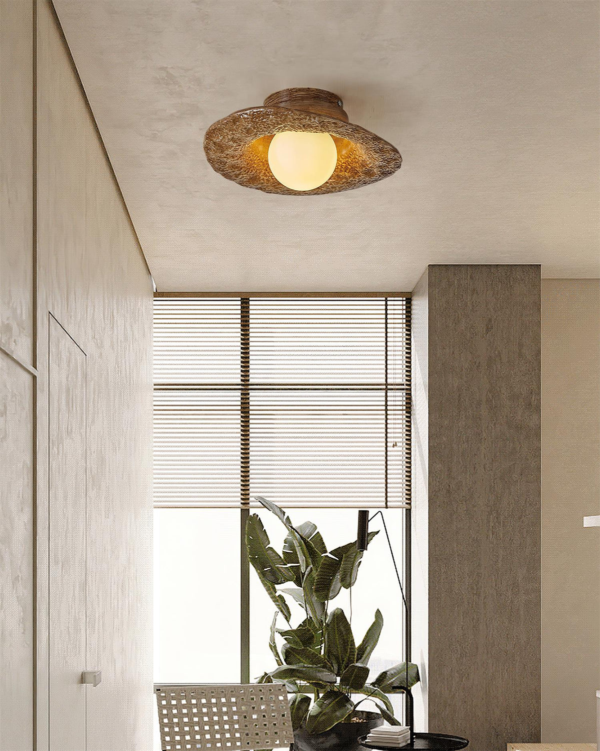 Nivra Hat Ceiling Light-Neutral Decor