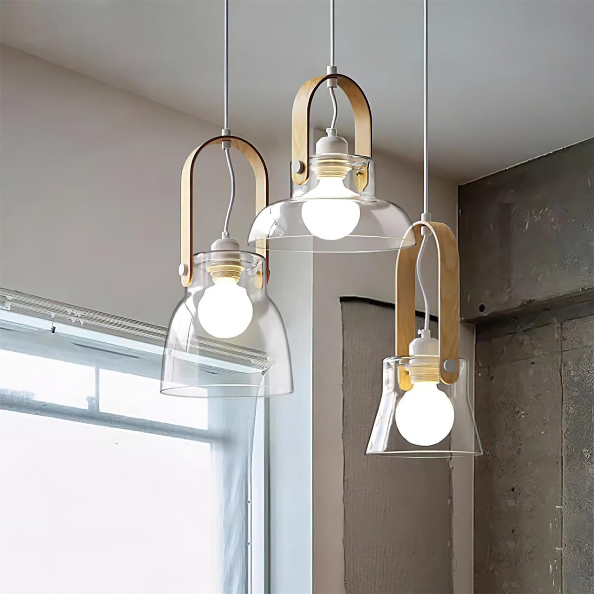 Sirovenix Suspension Clair Verre Rustique Moderne-Cielum