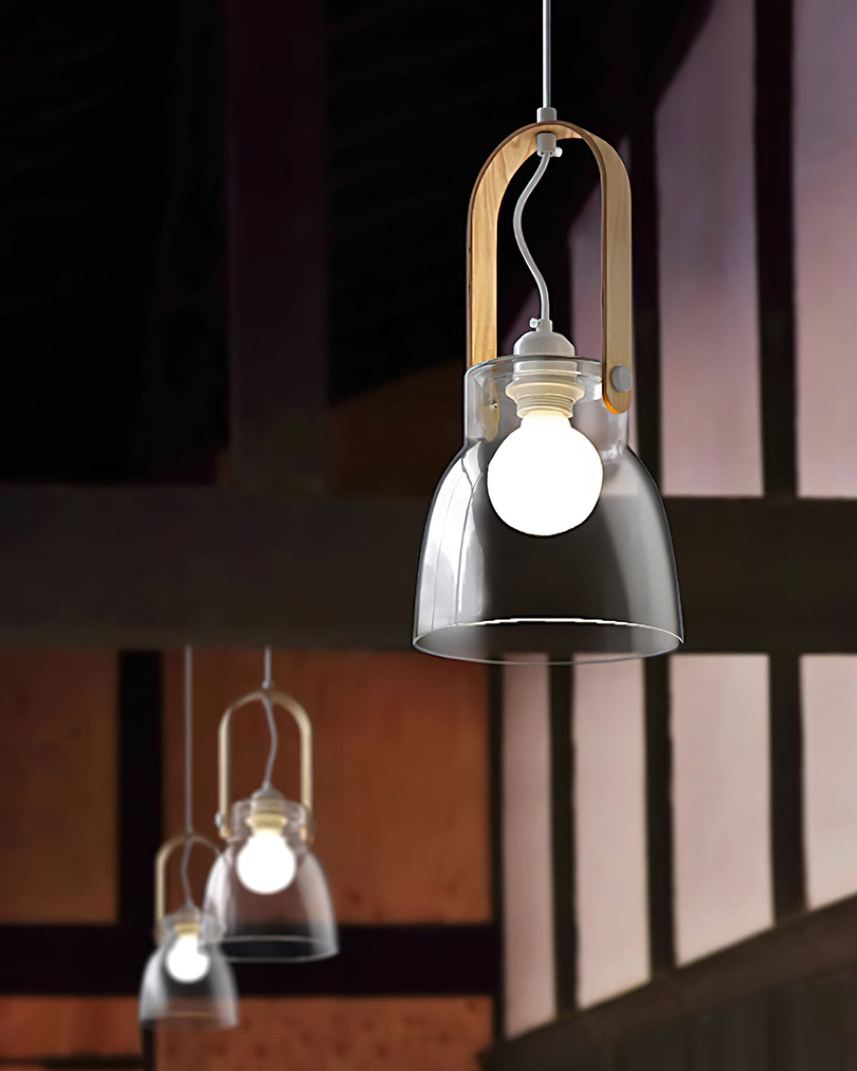 Sirovenix Suspension Clair Verre Rustique Moderne-Cielum