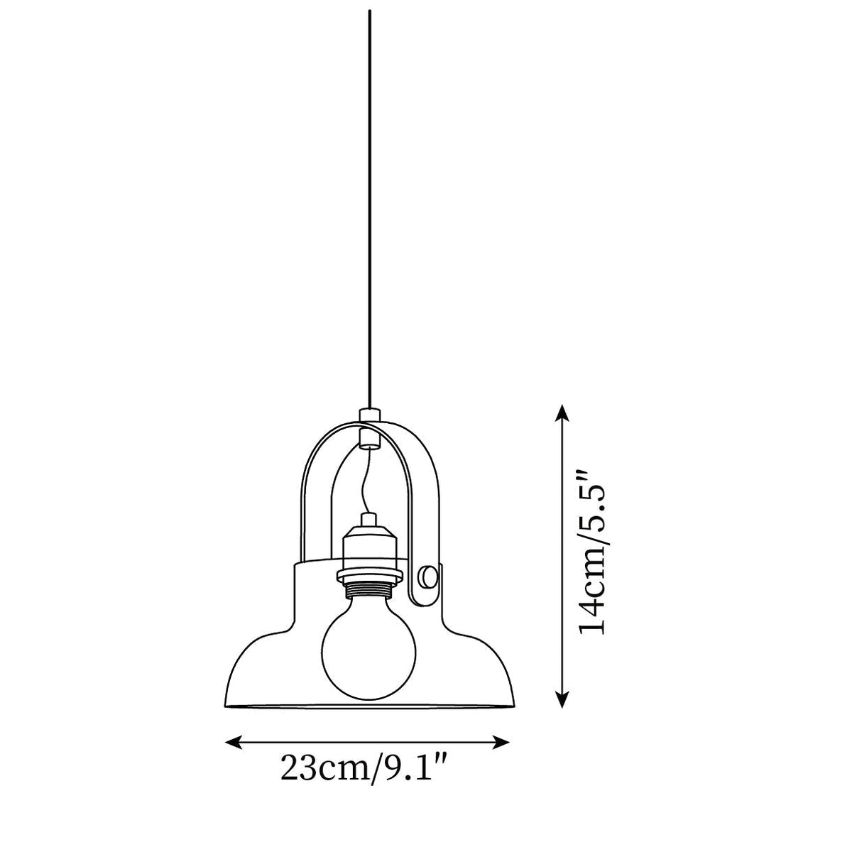 Sirovenix Suspension Clair Verre Rustique Moderne-Cielum
