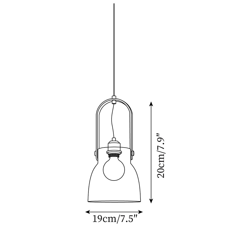 Sirovenix Suspension Clair Verre Rustique Moderne-Cielum
