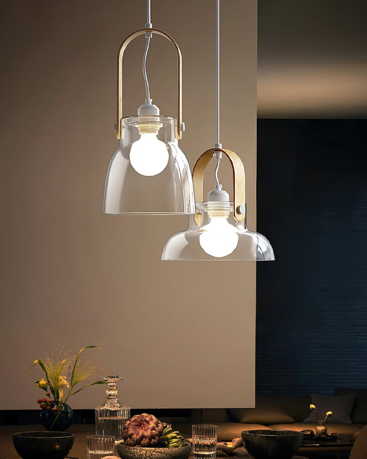 Sirovenix Suspension Clair Verre Rustique Moderne-Cielum