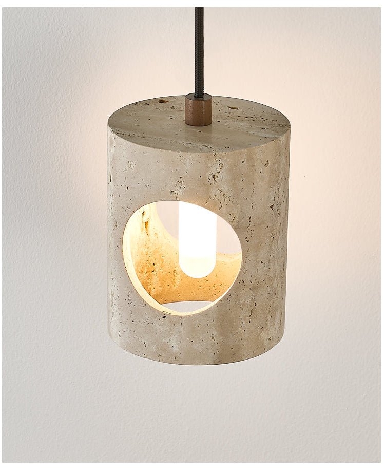 Ula Halo Suspension en Travertin Jaune