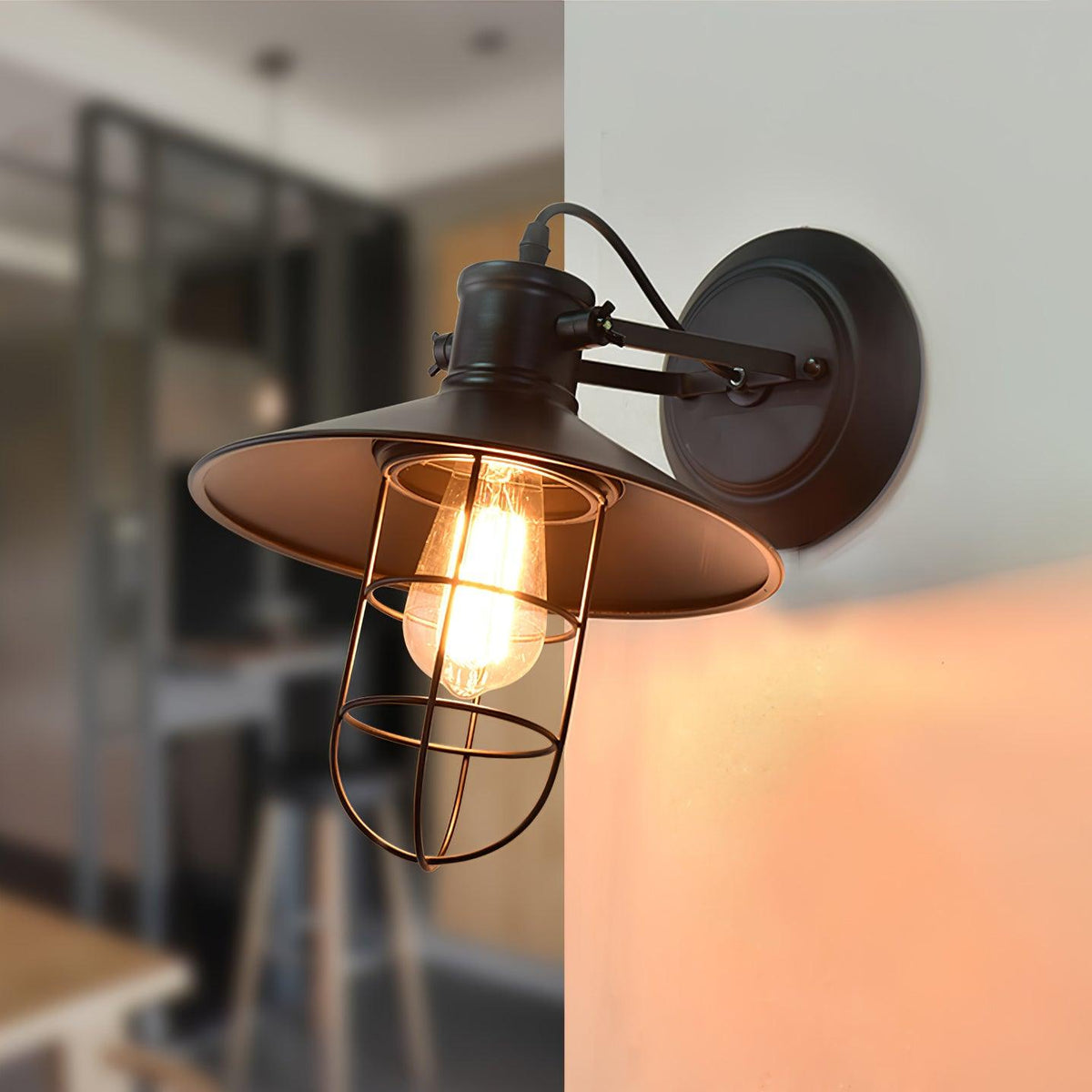 Abnormal Harbour Industriel Verre Luminaire Mural