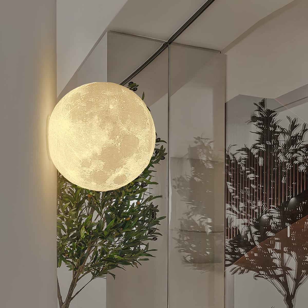 Lirixo Applique Murale 3D en Plastique Art Nordique Lune-Cielum