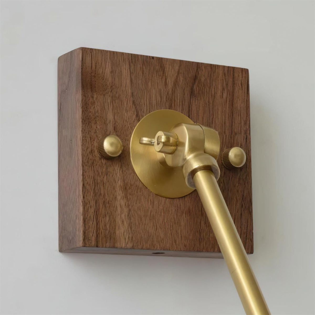 Wall Lamp Adjustable Brass Walnut Vintage Spotlight Industrial Task Sconce-Neutral Decor