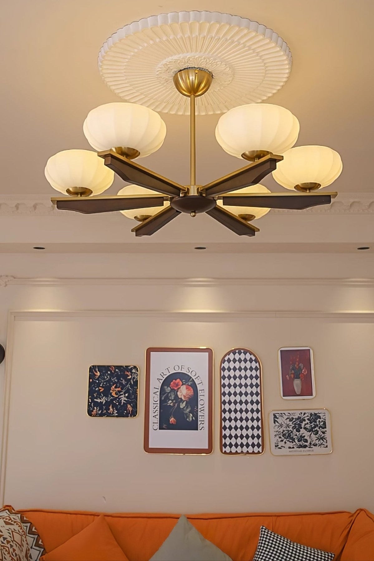 Veo Lustre Vintage Traditionnel Élégant en Bois-Cielum