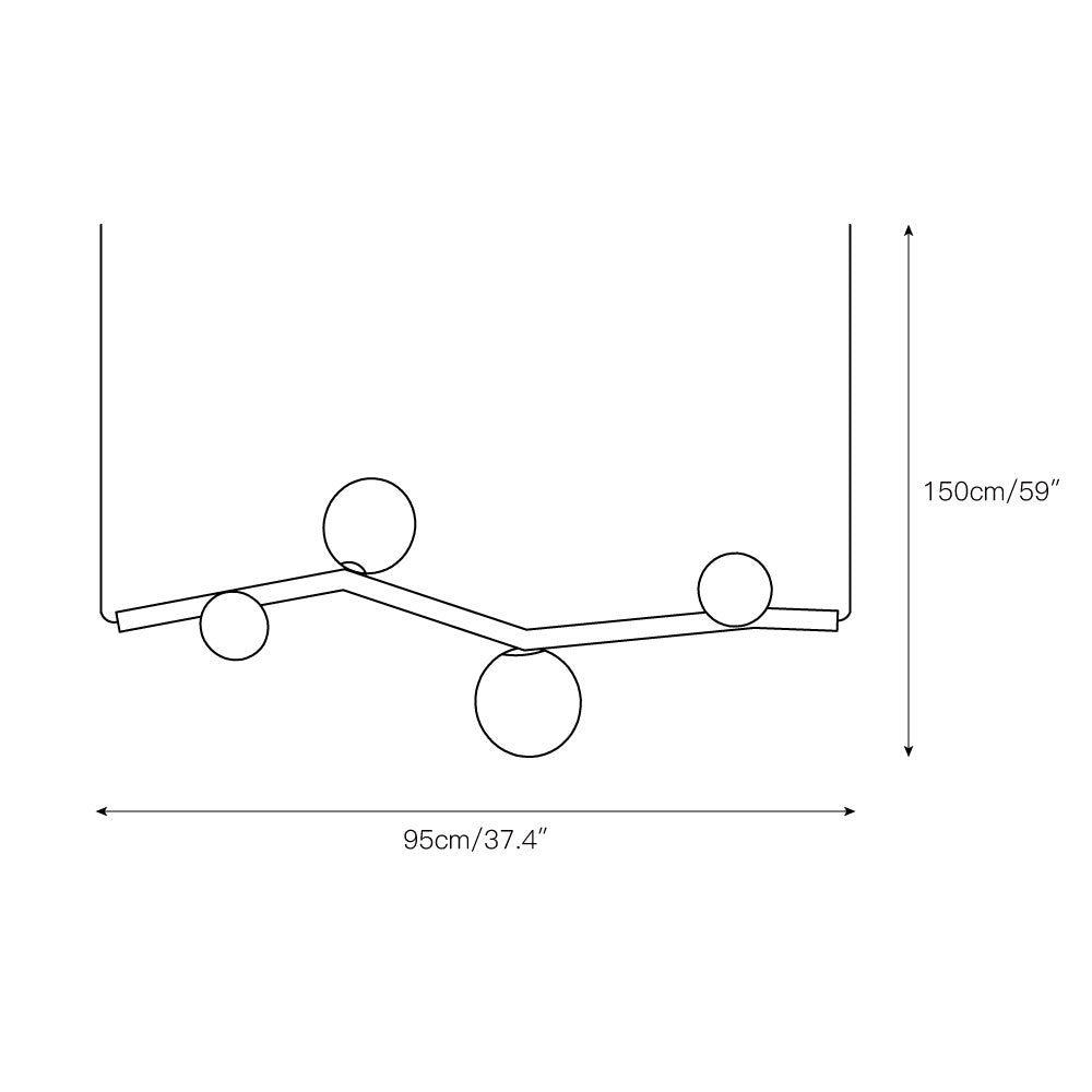 Bariven Suspension Horizontale Verre Moderne-Cielum
