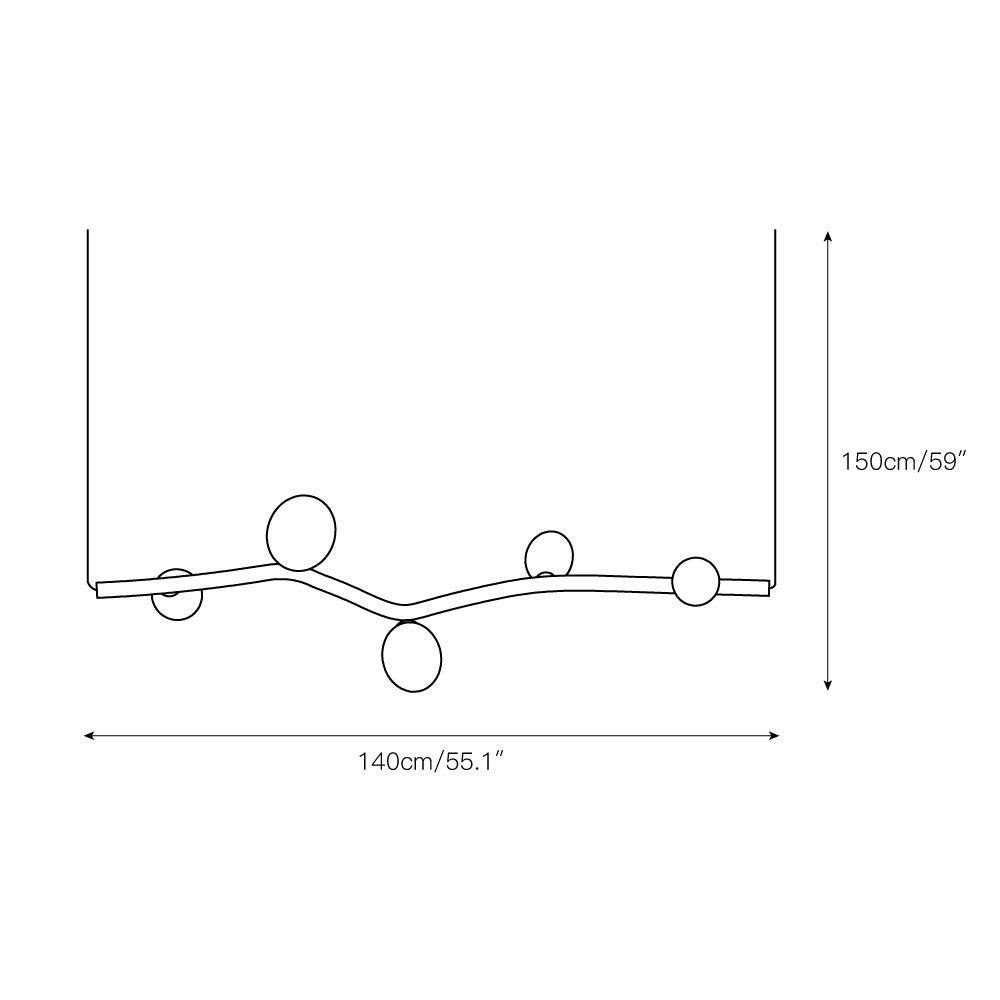 Bariven Suspension Horizontale Verre Moderne-Cielum