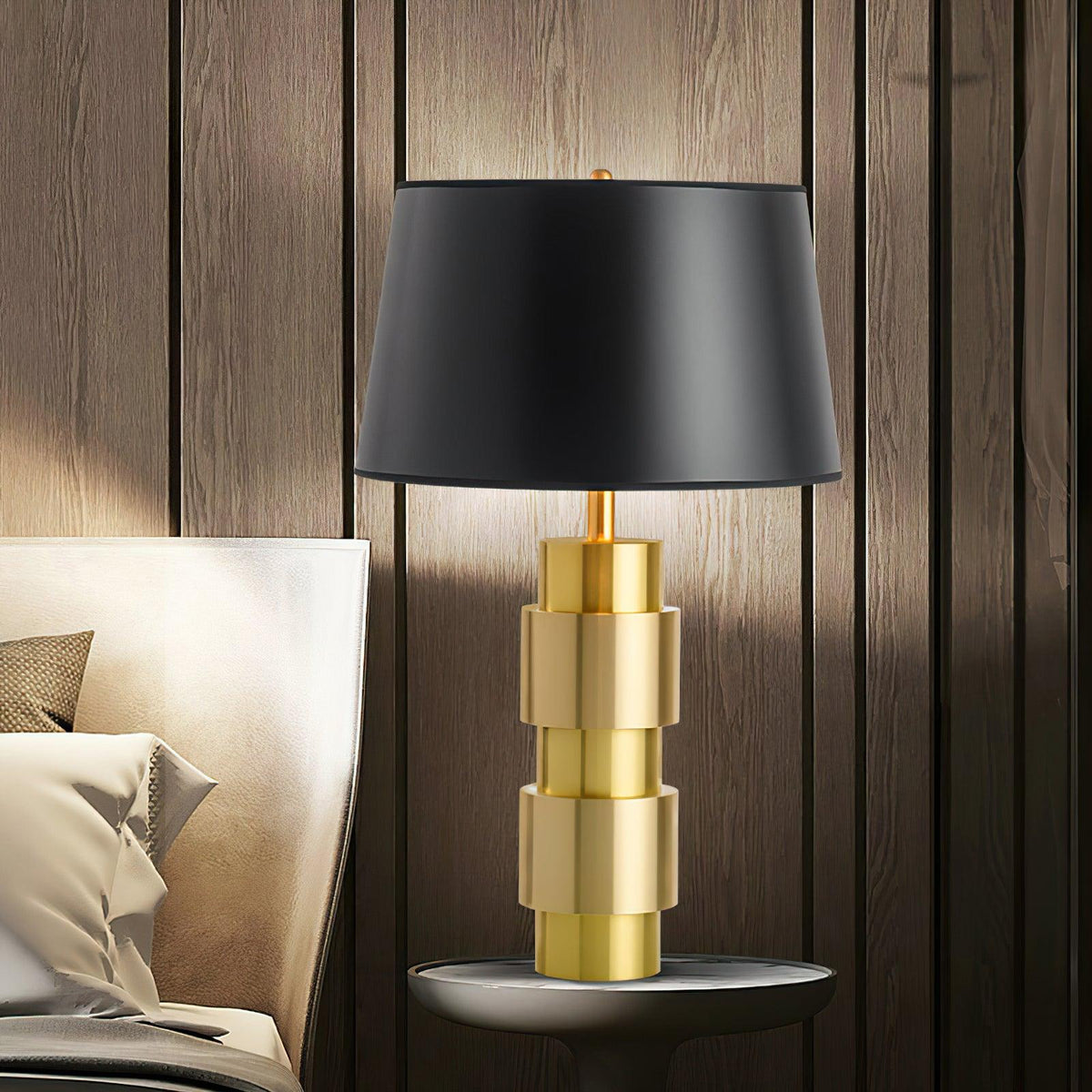 Lyle Lampe de Table Industrielle en Tissu