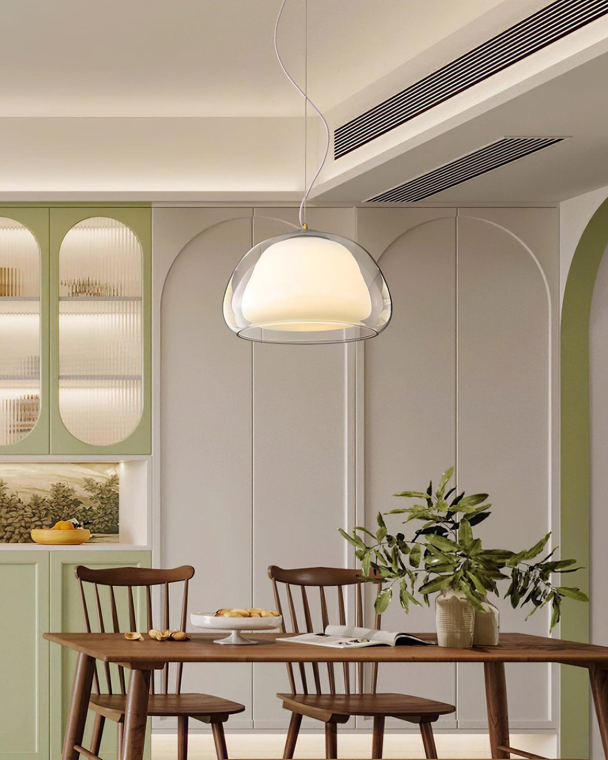Elvo Glass Pendant Light-Neutral Decor