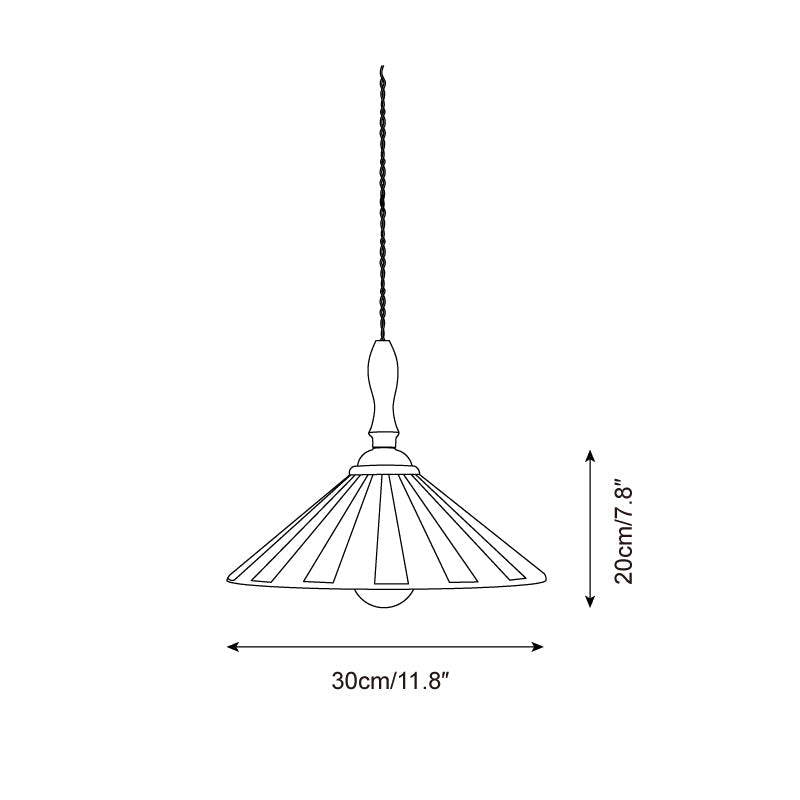 Tevelix Suspension Abat-jour Céramique Rayé-Cielum