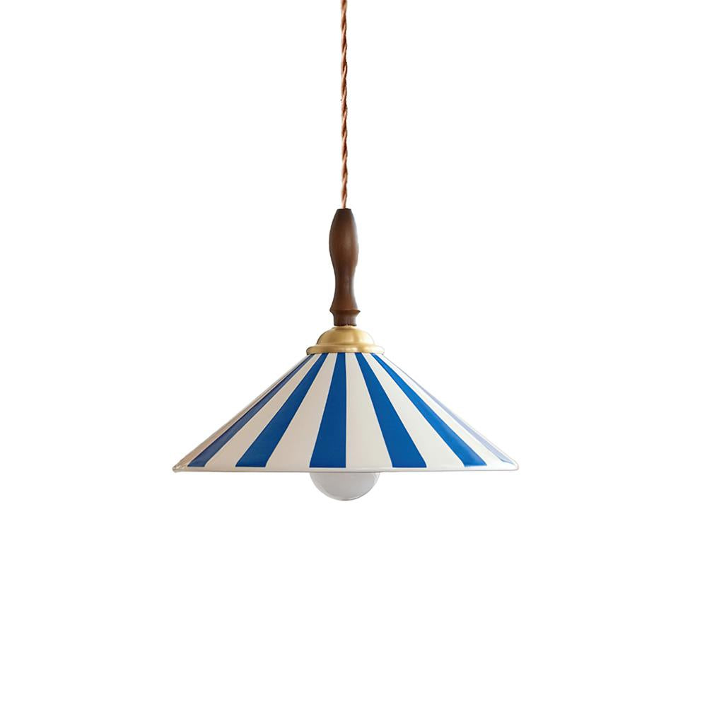 Tevelix Suspension Abat-jour Céramique Rayé-Cielum